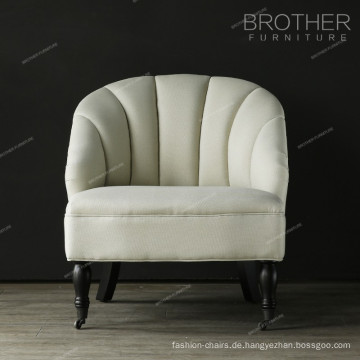 Hohe Qualität Feuer zertifiziert Stoff Inhalt weiße Farbe Birch Chair